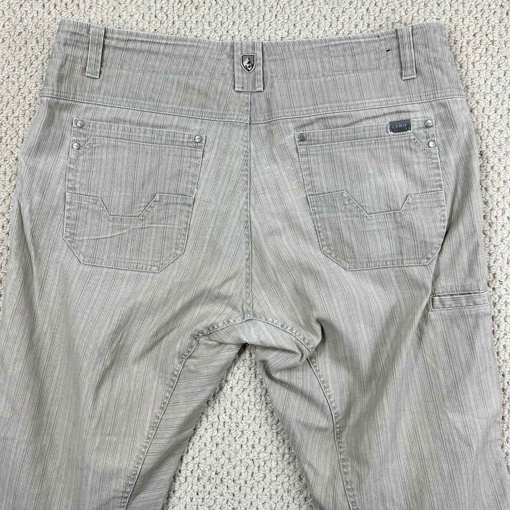 Kuhl Crag Series Pants Mens 40x32 Beige Tan Pinstripe Hiking Outdoor Gorpcore - Picture 10 of 14